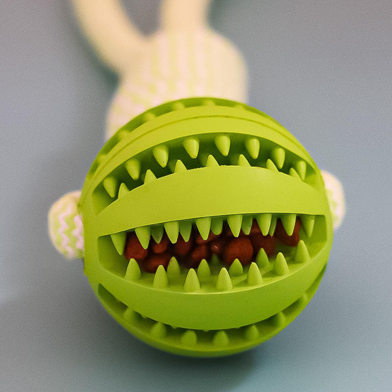 Dog Toys Treat Balls Interactive Hemp Rope Rubber