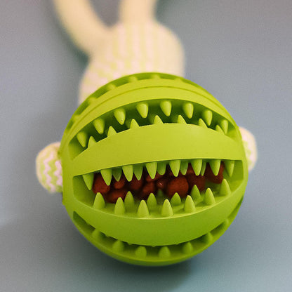 Dog Toys Treat Balls Interactive Hemp Rope Rubber