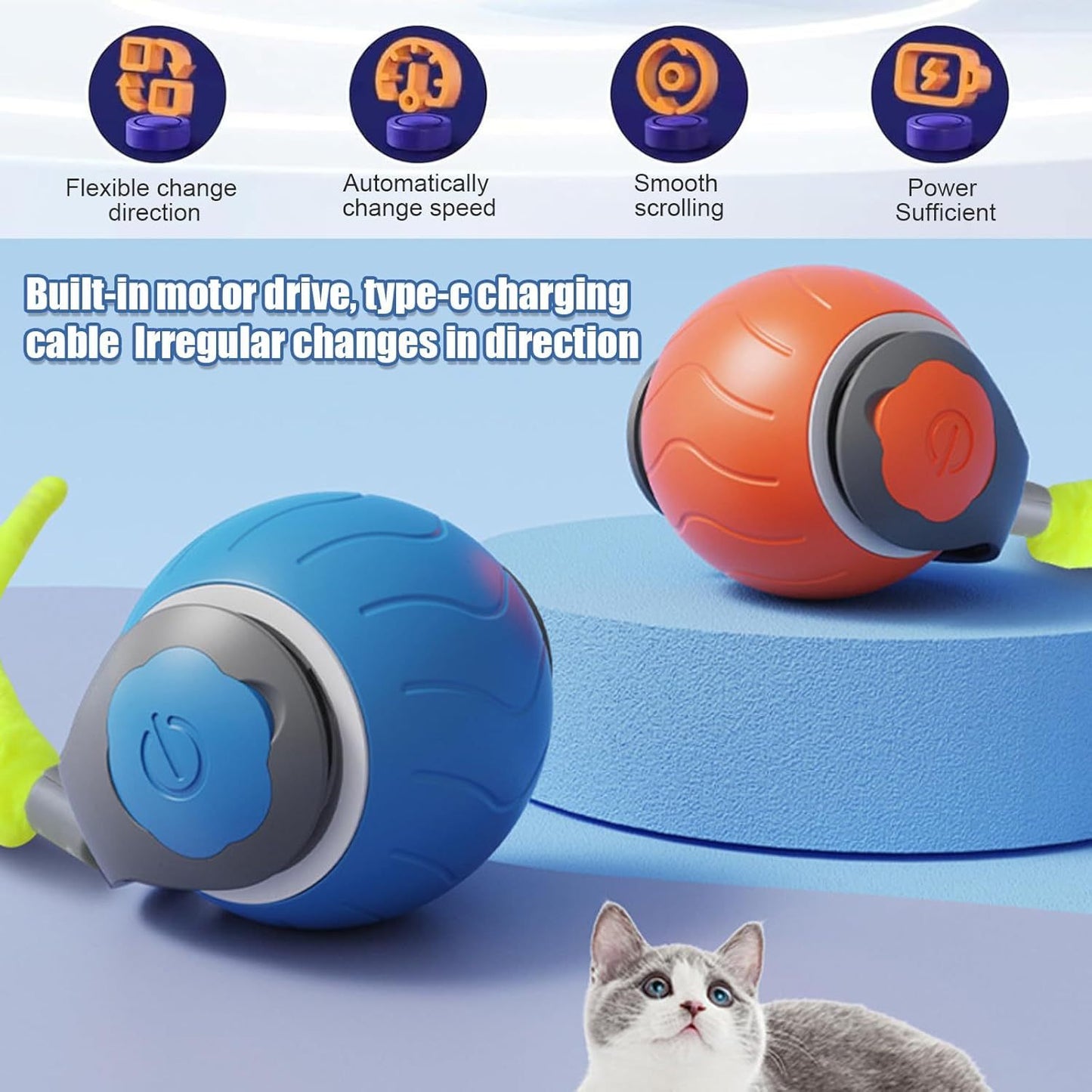 Speedy Tail Cat Toy,Interactive Cat Toy For Indoor Cats